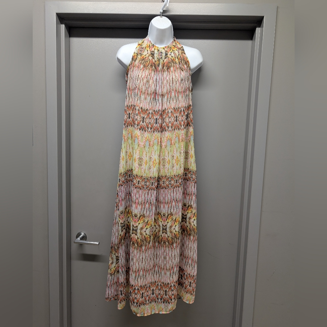 Made In Usa Lavender Brown Multi Color Shift Dress